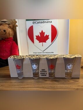 Hudson's Bay Company 'Canada' Shot Glasses x4